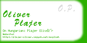 oliver plajer business card